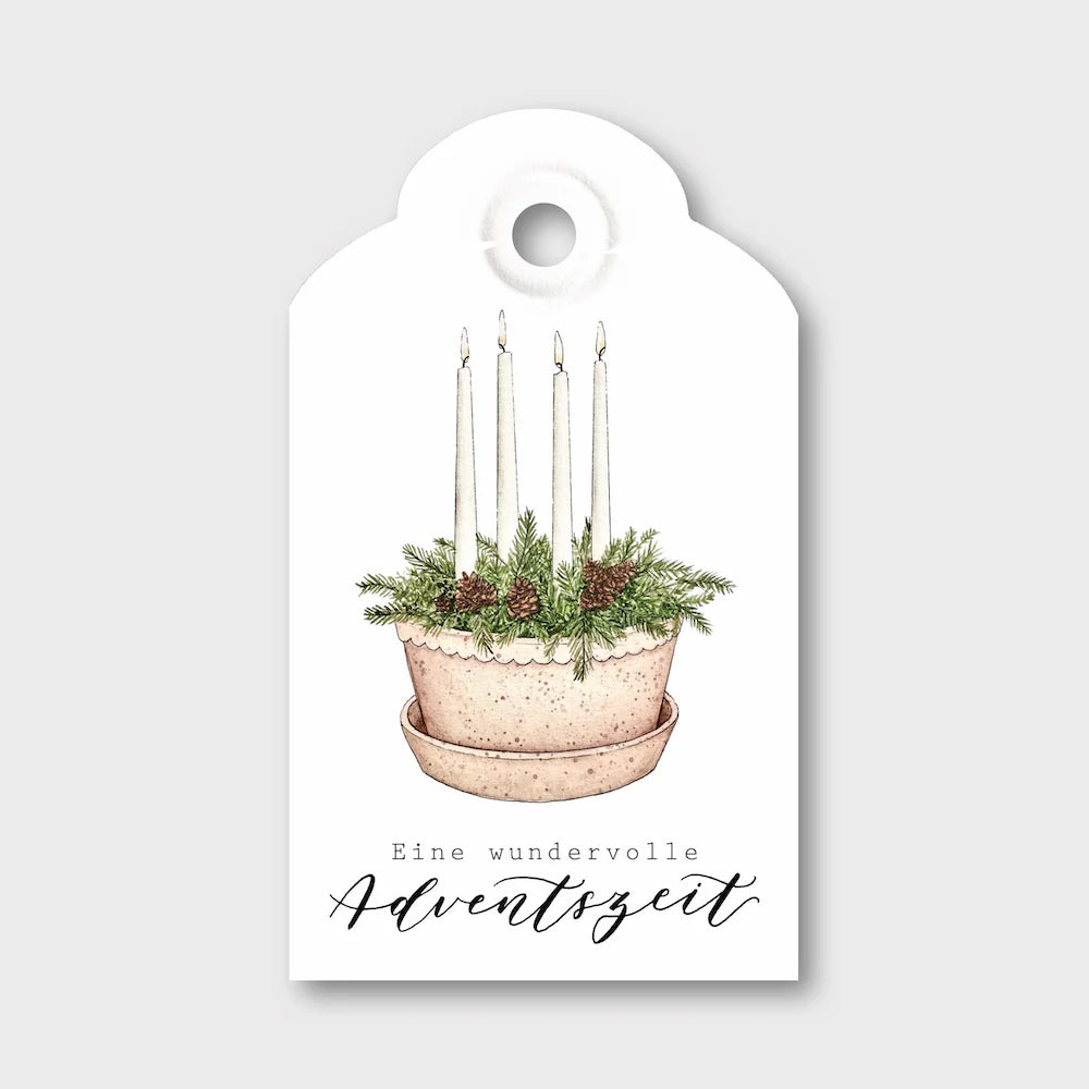Geschenkanhänger "ADVENTSKRANZ" - Eine wundervolle Adventszeit