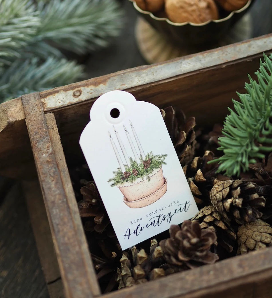 Geschenkanhänger "ADVENTSKRANZ" - Eine wundervolle Adventszeit