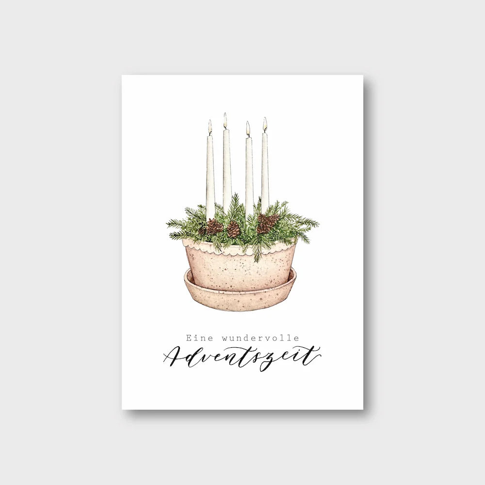 Postkarte "ADVENTSKRANZ" A6