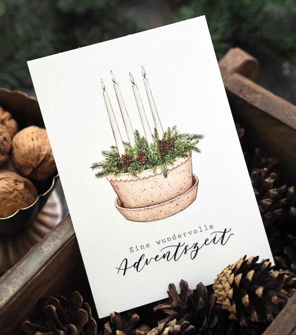 Postkarte "ADVENTSKRANZ" A6