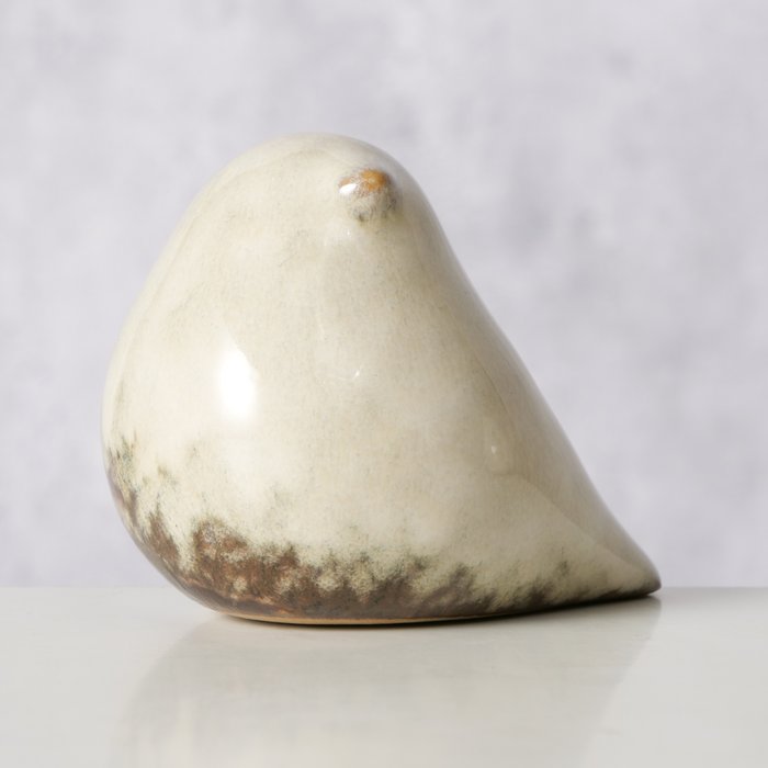 Vogel/ Dekovogel, Keramik cremeweiß, klein - 8 cm