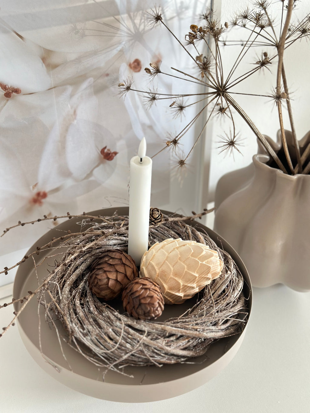 Walnusholz Zirbenzapfen, Nuss - 6 cm