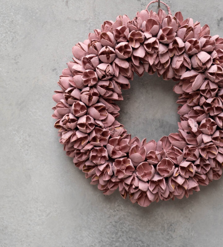 Kranz/ Bakuli-Schoten, Clay Pink - 20 cm