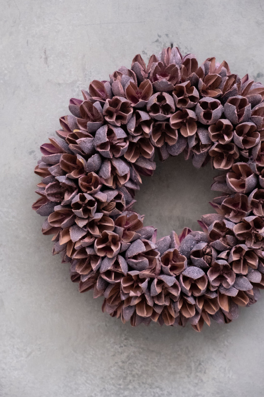 Kranz/ Bakuli-Schoten, Mauve - 20 cm