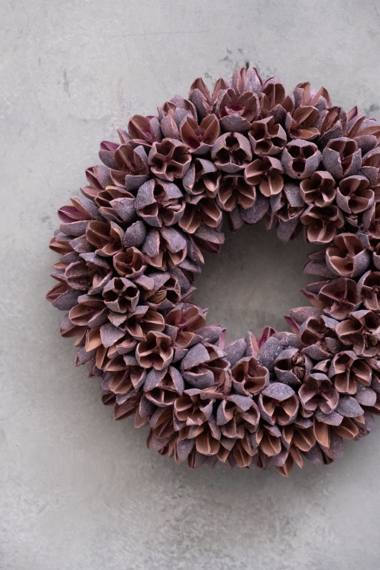 Kranz/ Bakuli-Schoten, Mauve - 20 cm