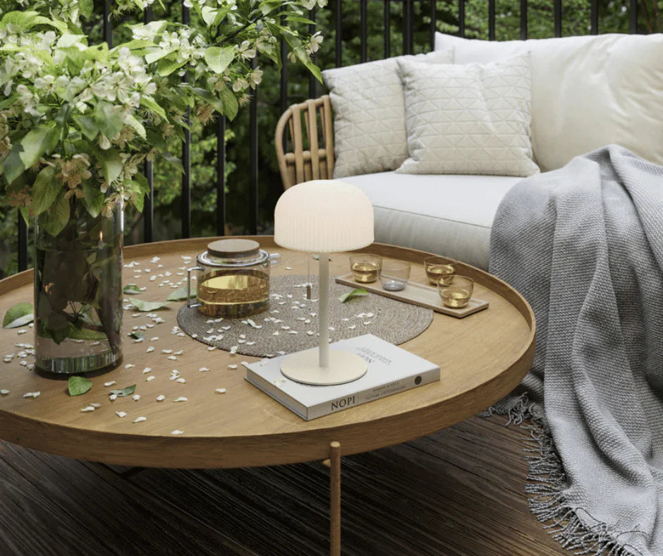 LED Lampe Ikon Copenhagen 27 cm, Deluxe Homeart - Beige