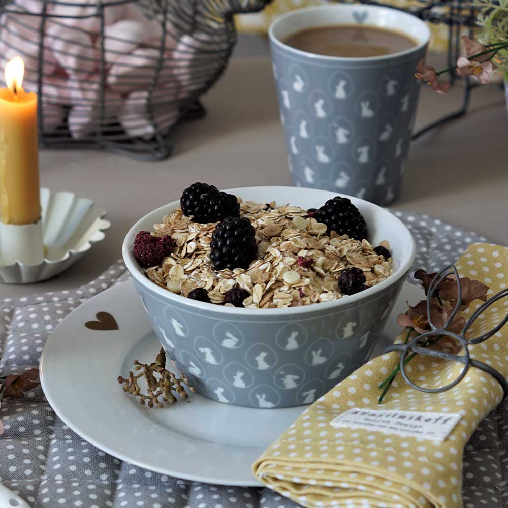 SCHÜSSEL/ SCHALE/ BOWL BUNNIES GREY