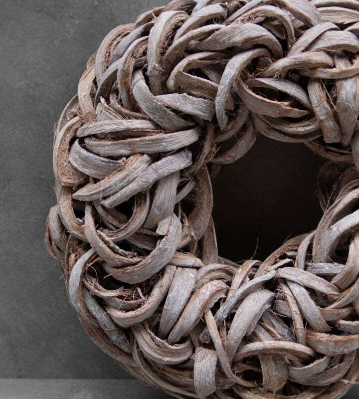 Kranz Kokosnussblätter, Naturkranz Coco Slice Wreath - 40 cm