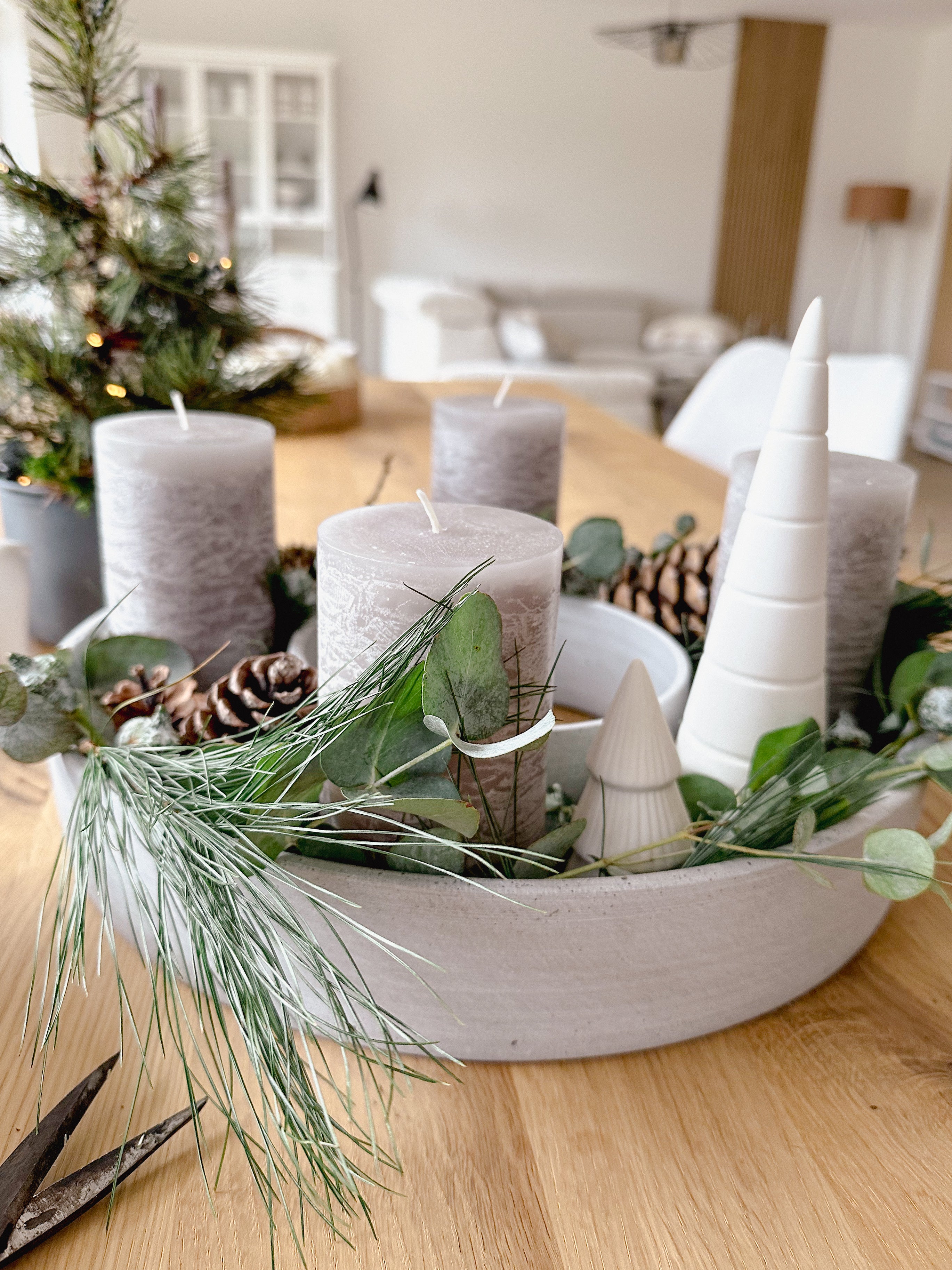 Kerzenständer, HD The Ring, Grau - 35 cm