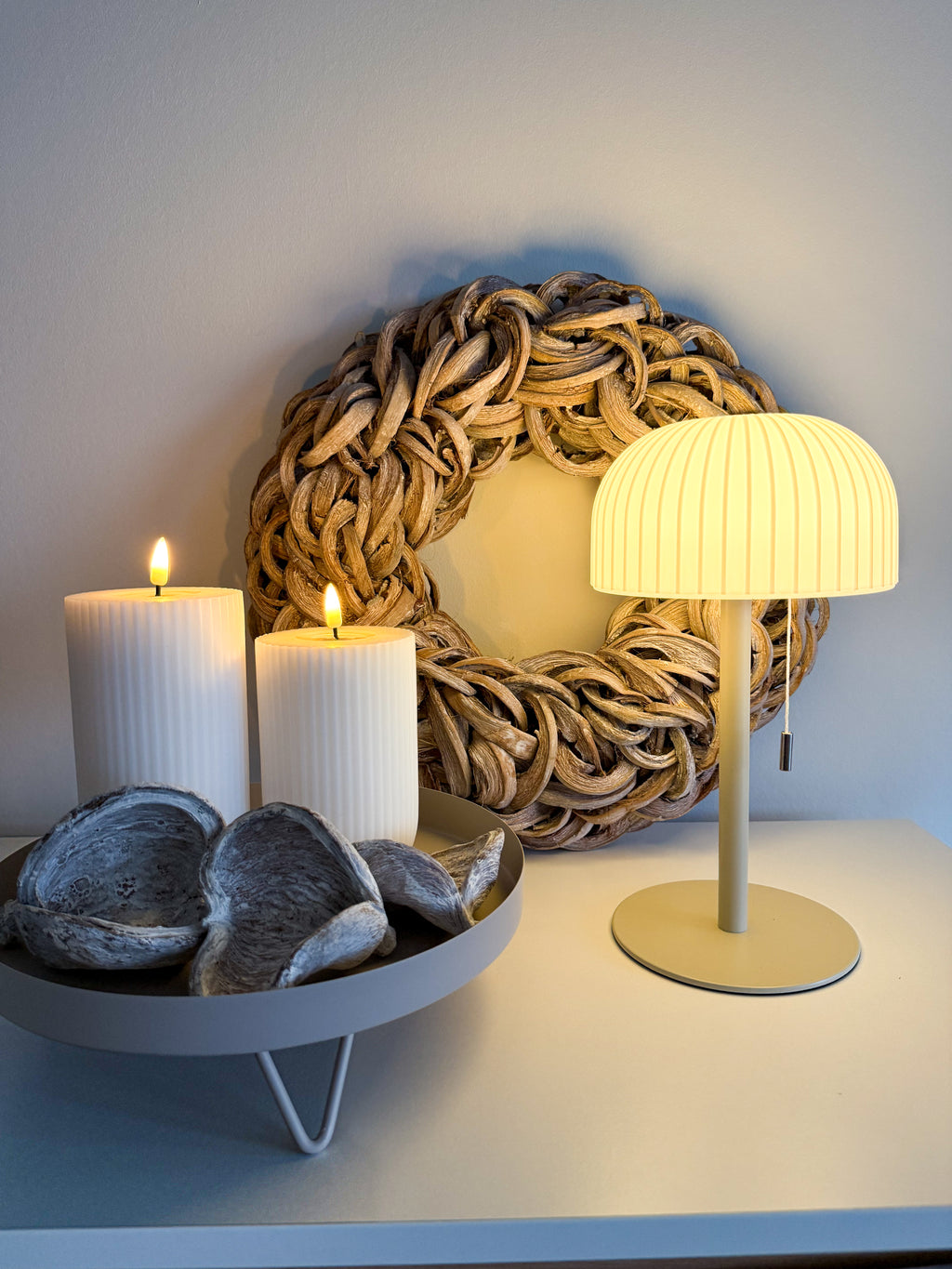 Wilde Mandelnuss – getrocknete Schalen im 3er-Set, White-Wash