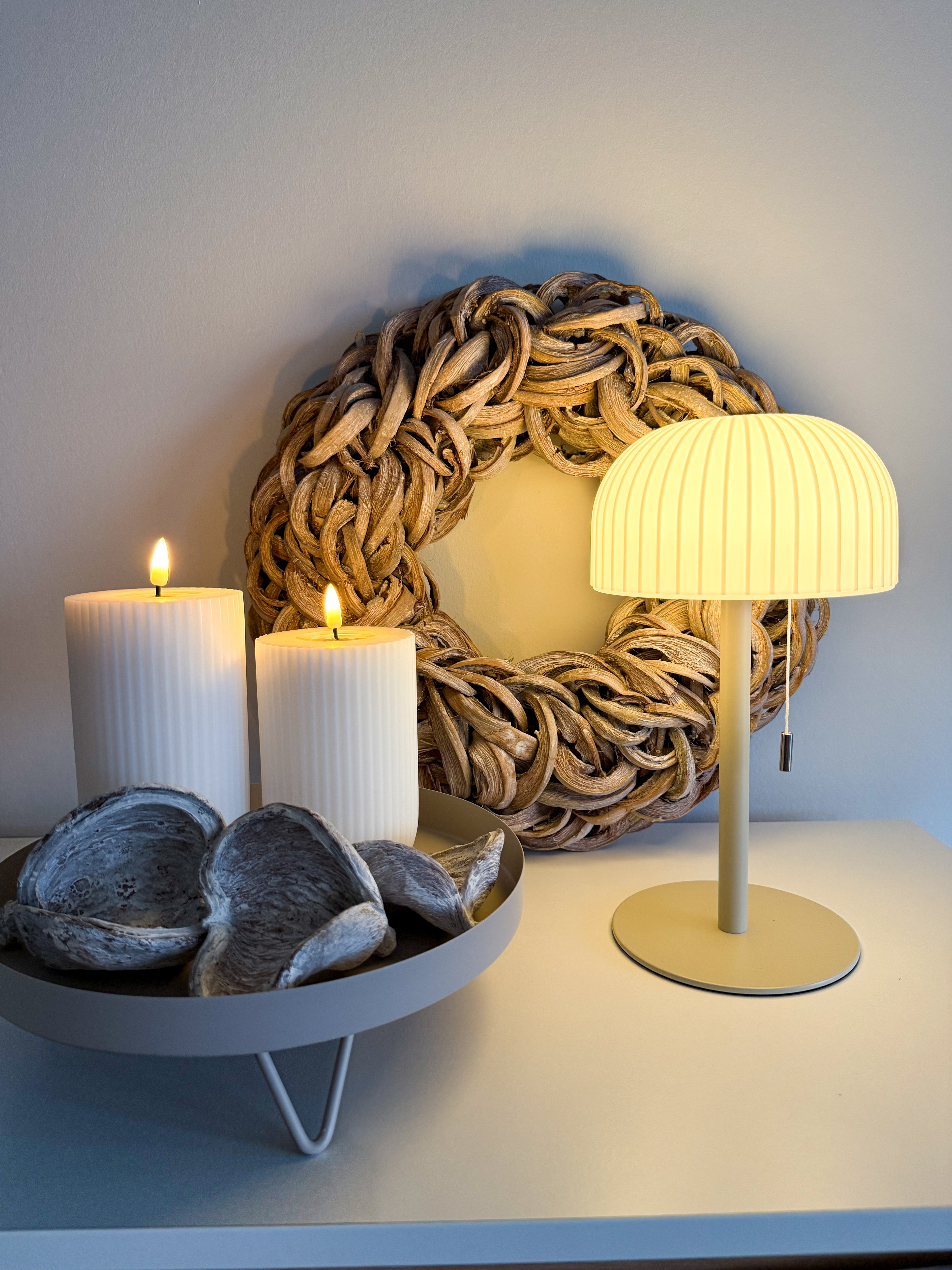 Wilde Mandelnuss – getrocknete Schalen im 3er-Set, White-Wash