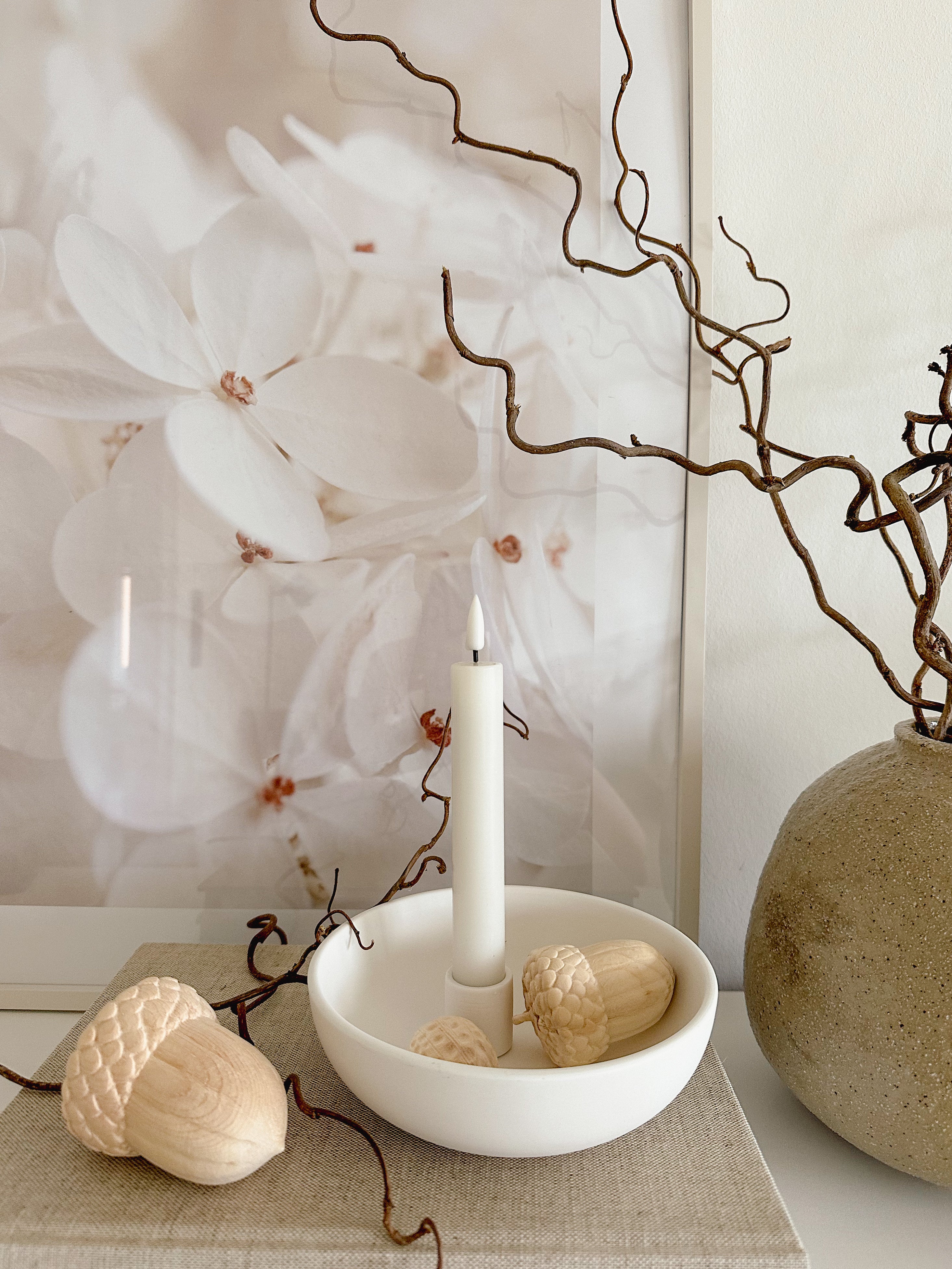 Zirbenholz Eichel, natur - 8 cm