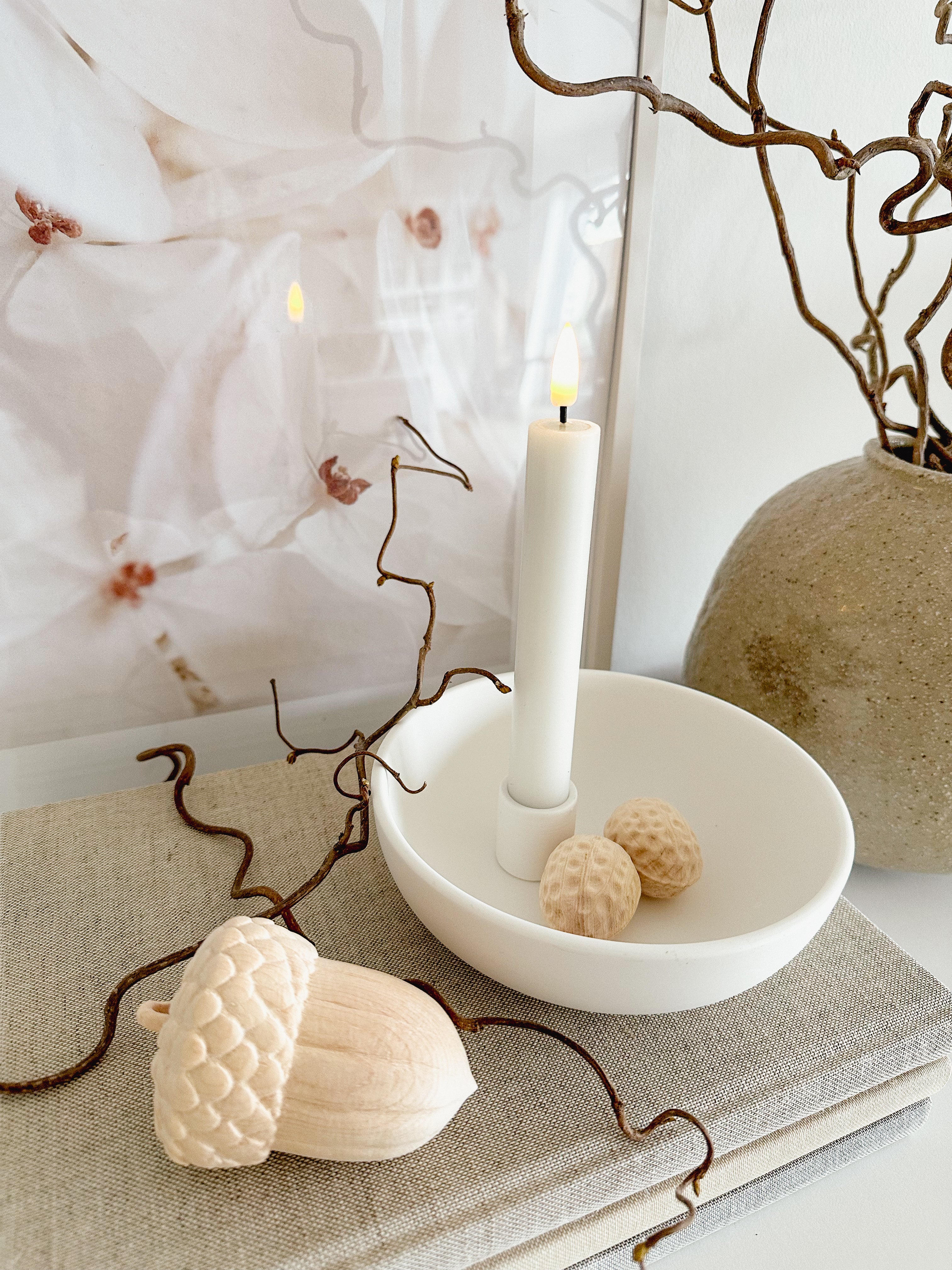 Zirbenholz Eichel, natur - 8 cm