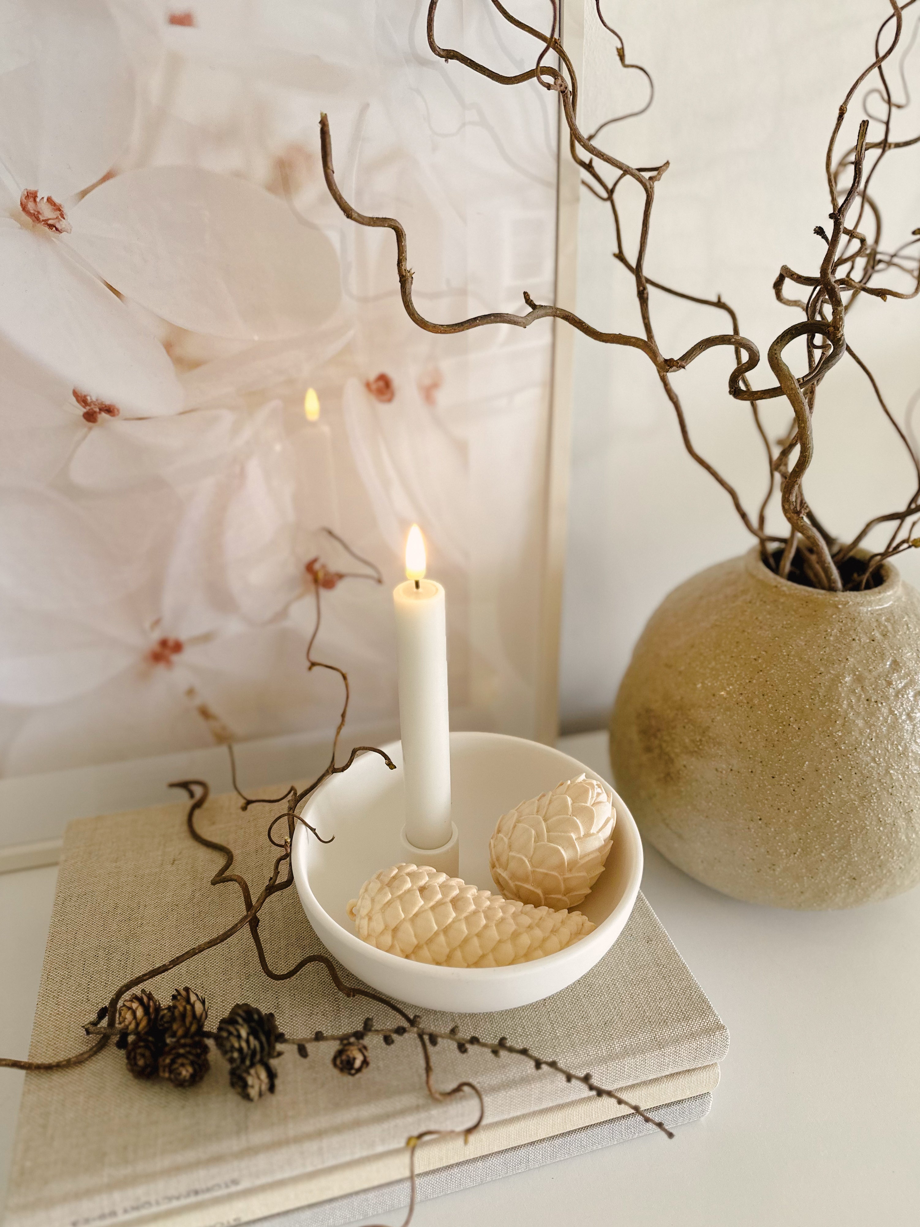 Zirbenholz Fichtenzapfen, natur - 10 cm