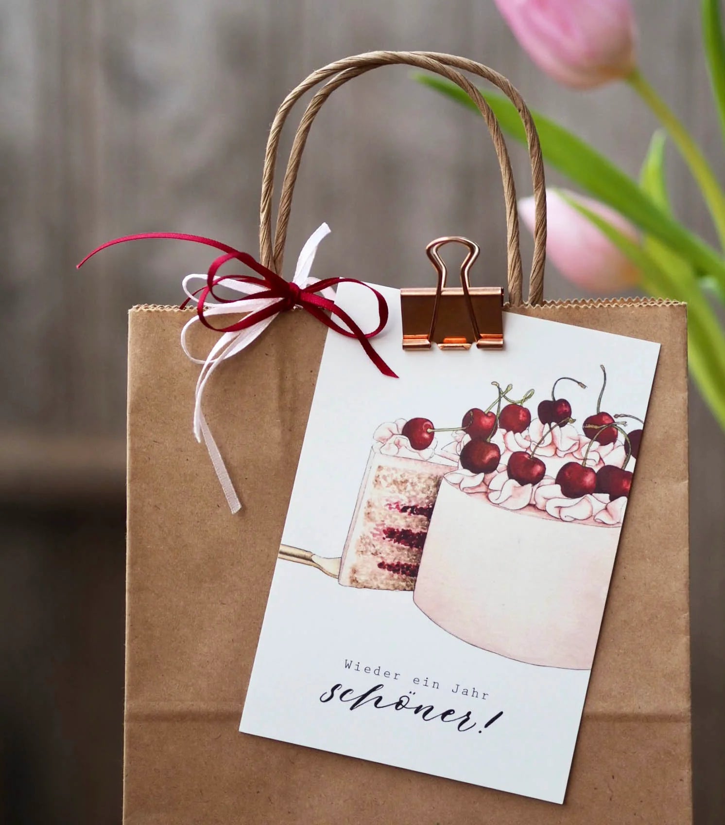 Postkarte "Ein Jahr schöner" Geburtstag A6