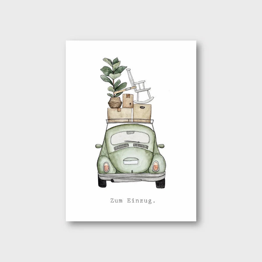 Postkarte "ZUM EINZUG" A6