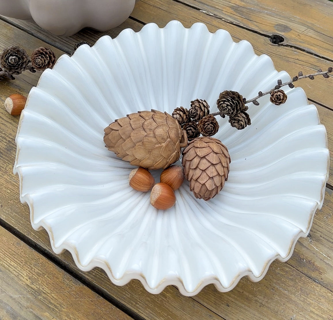 Dekoschale Hanna, Stoneware - White Melange