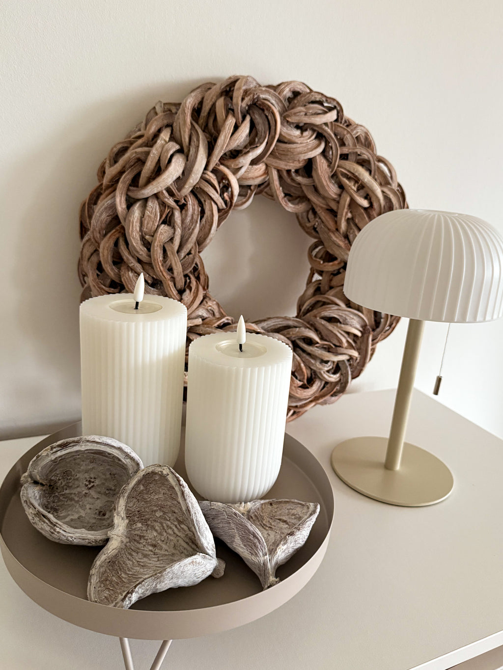 Wilde Mandelnuss – getrocknete Schalen im 3er-Set, White-Wash