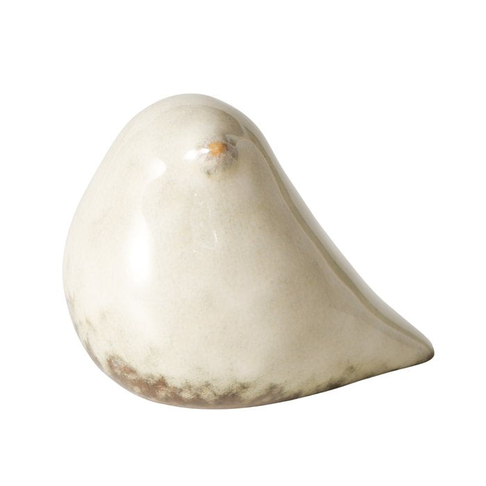 Vogel/ Dekovogel, Keramik cremeweiß, klein - 8 cm