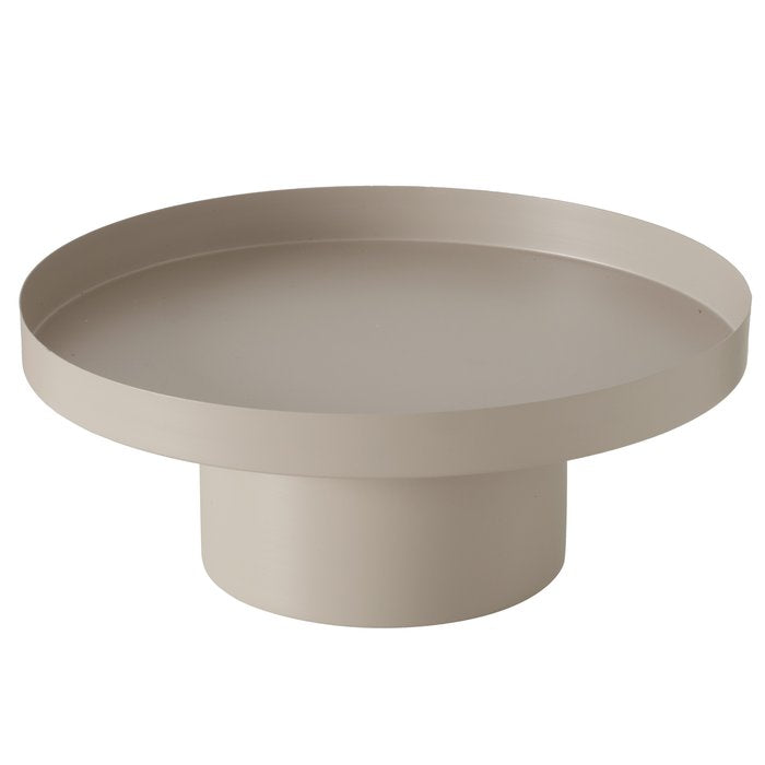 Dekotablett/ Tablett Samona Metall, beige - Ø 25cm
