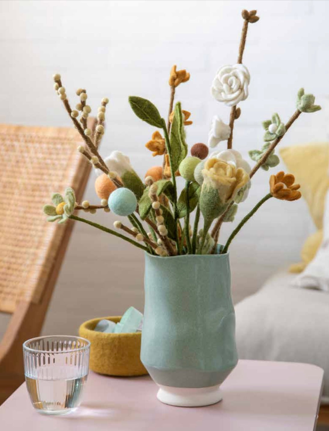 Tulpe aus Filz - White - 30 cm