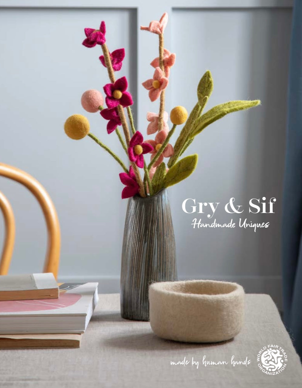 Filzblatt/ großes dunkelgrünes Blatt - 45 cm