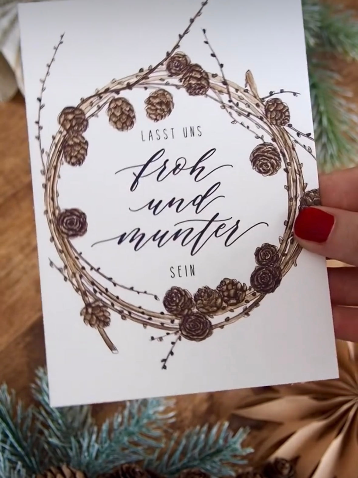 Postkarte "FROH UND MUNTER" - A6