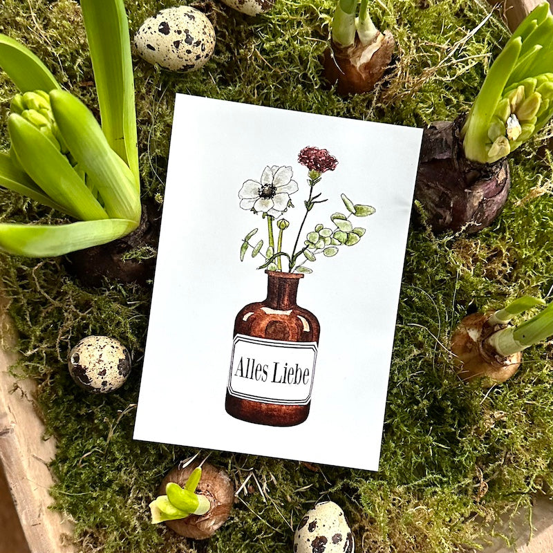 Postkarte "Geburtstagsblumen" A6