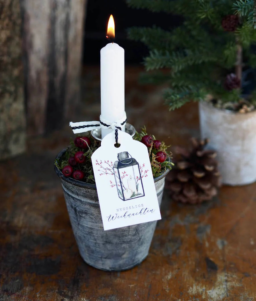Geschenkanhänger Laterne - Hyggelige Weihnachten