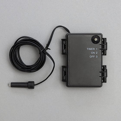 Outdoor LED Leuchtstern/ Mini-Kunststoffstern für aussen , weiß  Ø 12cm mit Batteriefach und Timer