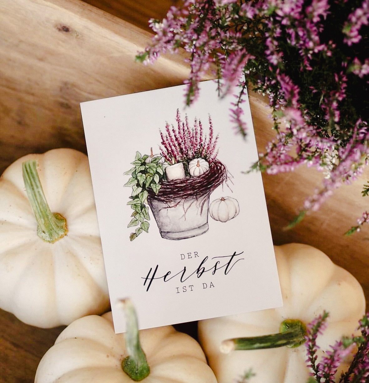 Postkarte "DER HERBST IST DA" - A6