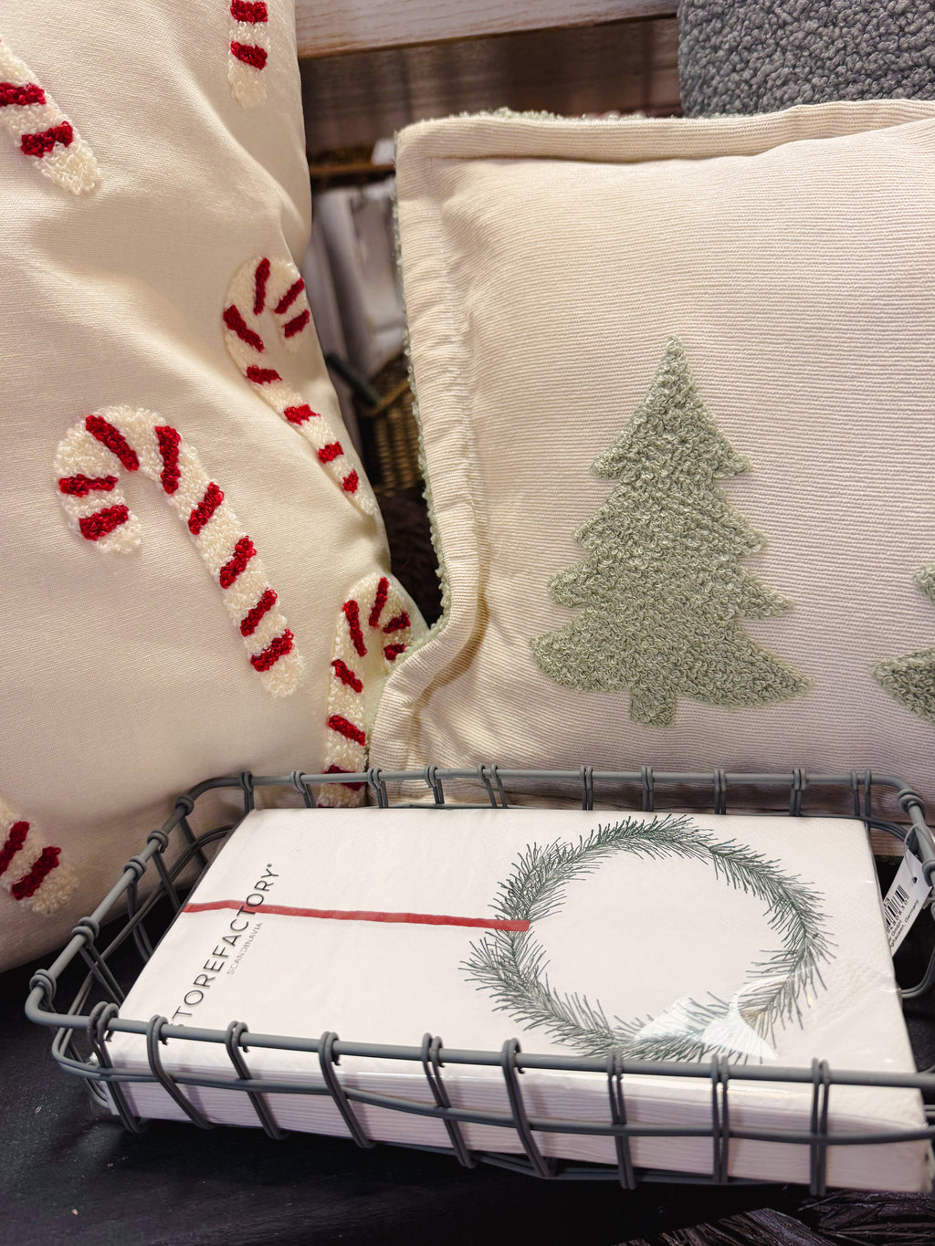 Serviettenhalter/ Serviettenkorb Korb Metall, Zink - 24 cm