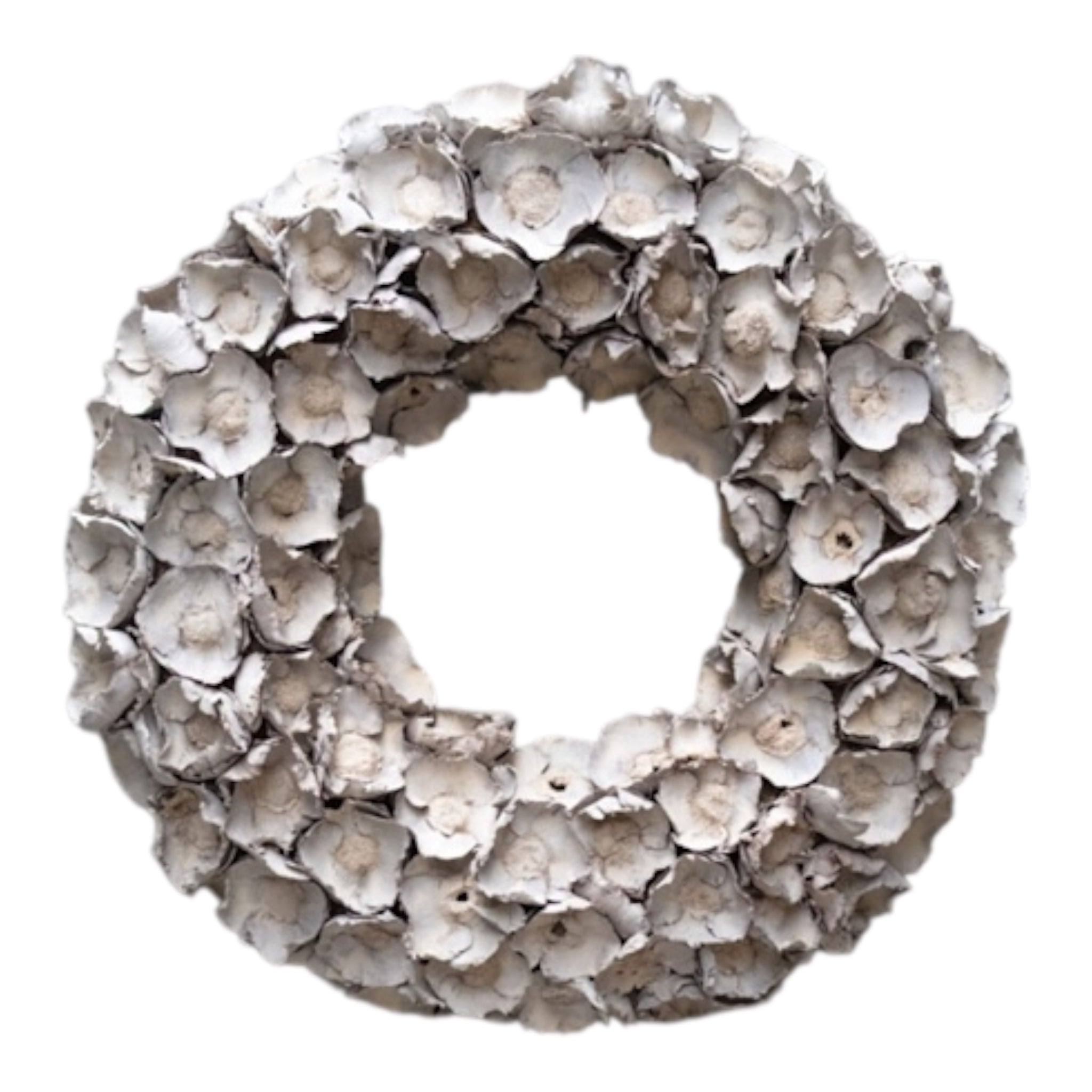 Kranz Kokosnussblüten, Naturkranz Coco Flower, sandstone - 40 cm