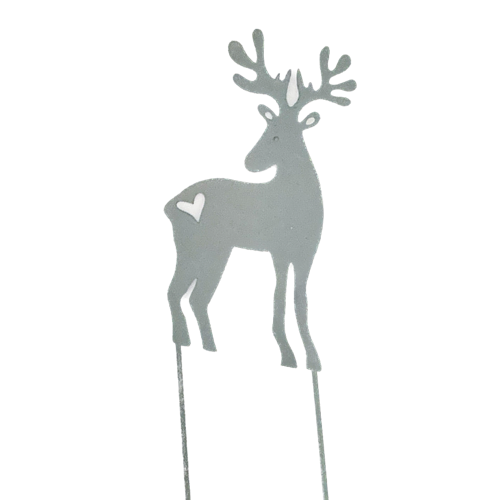 B-Ware Stecker Hirsch mit Herz - Zink