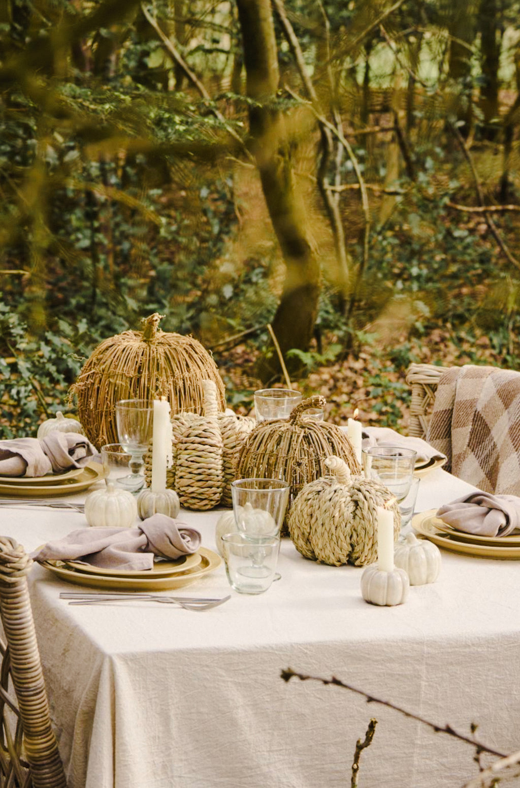 Kürbis / Dekokürbis aus Zweigen  - Ø: 20 cm