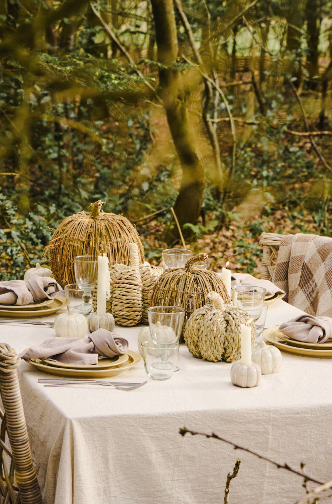 Kürbis / Dekokürbis aus Zweigen  - Ø: 20 cm