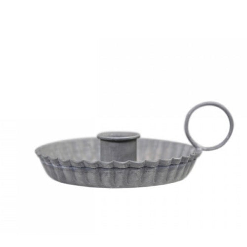 Kammerleuchter/ Kerzenhalter für Stabkerzen, zink