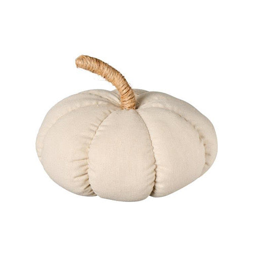 Kürbis/ Dekokürbis Stoff, naturfarbiger Canvas - 10,5 cm