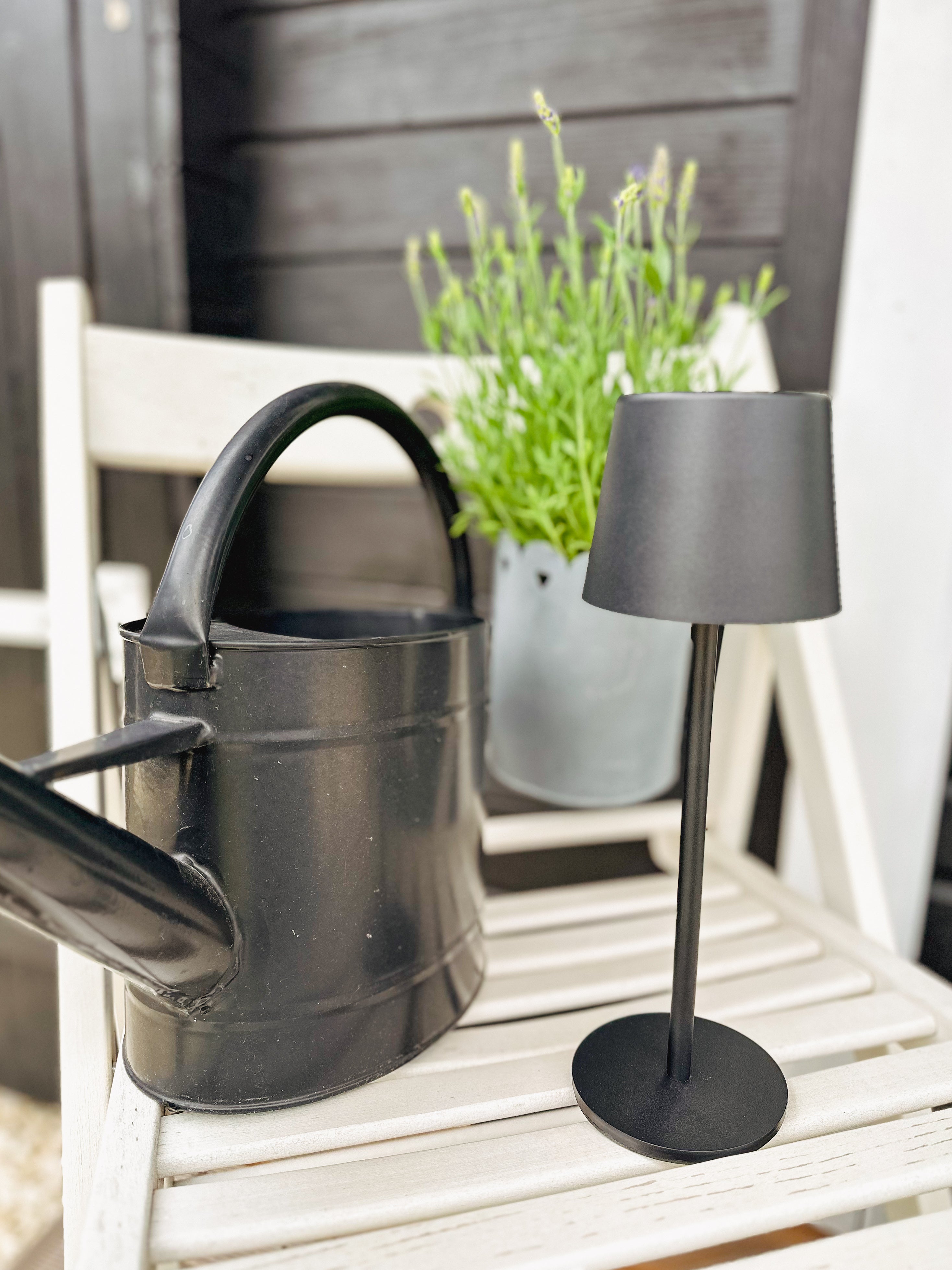 LED Tischleuchte Touch, Dimmfunktion, aufladbar, 3 Farbstufen - schwarz