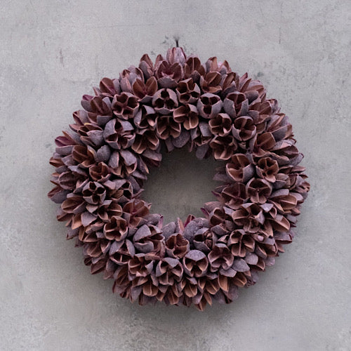 Kranz/ Bakuli-Schoten, Mauve - 20 cm