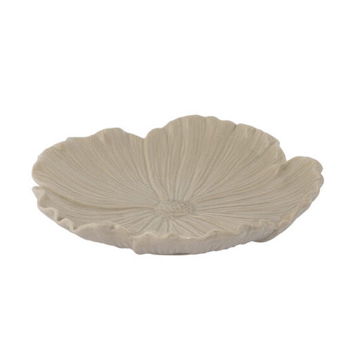 Teller/ Tablett Blomster beige - 15 cm
