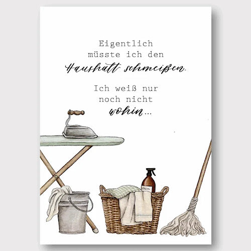 Postkarte "HAUSHALT" A6