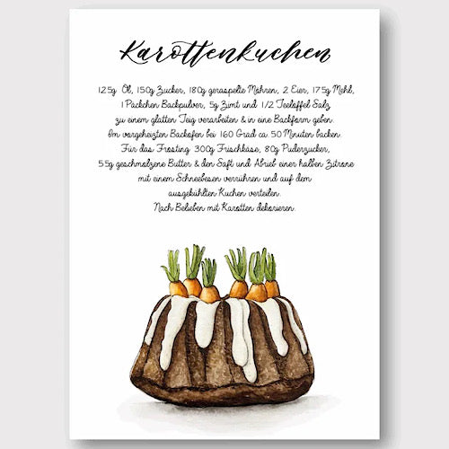 Postkarte "KAROTTENKUCHEN" A6