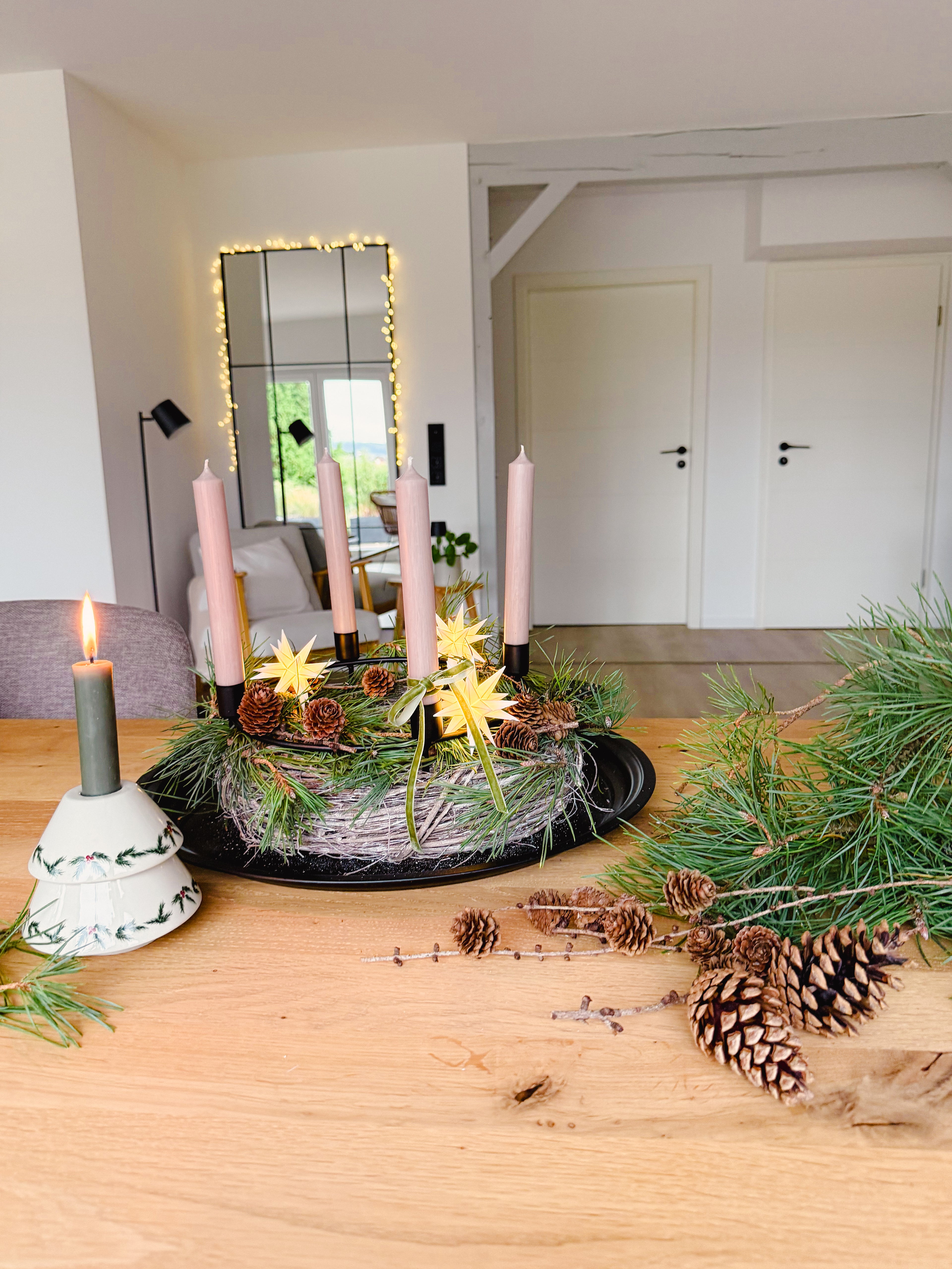 LED Sternenkette/ Babysternenkette 18 Zacken, weiß, 3 Sterne  Ø 8cm mit Batteriefach und Timer