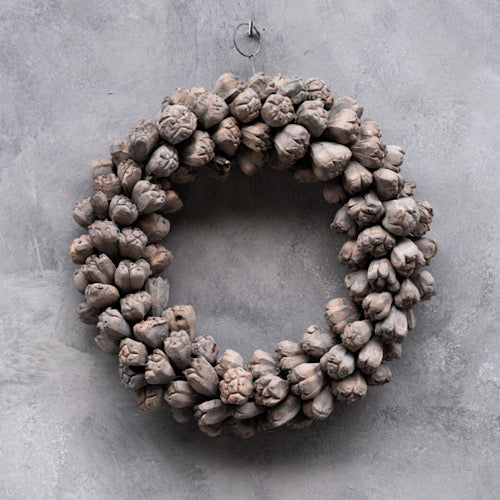 Kranz/ Kaya-Frucht, grey - 30 cm