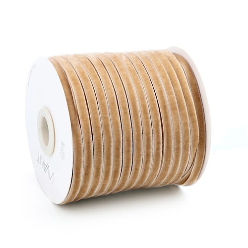 2 Meter Band Samtband, 6 mm breit, natur - Geschenkband