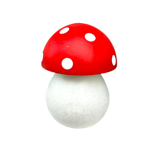 Fliegenpilz stehend Holz, rot/ weiß - 5 cm