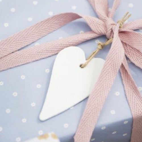 Geschenkanhänger/ Anhänger Herz, Holz - weiß