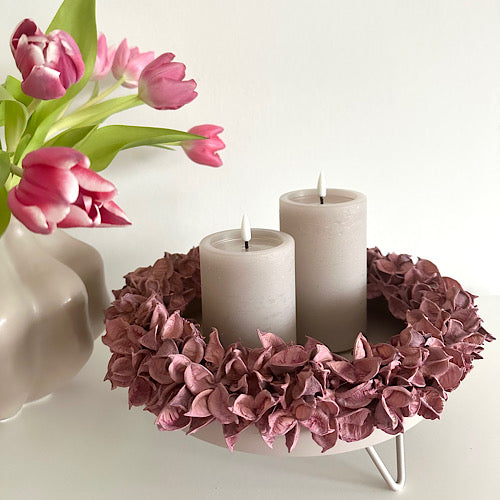 Kranz/ Blütenkranz, Cotton pod altrosa/ pink - 30 cm