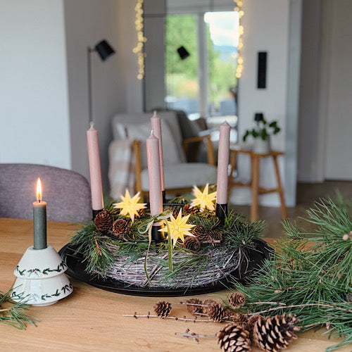 LED Sternenkette/ Babysternenkette 18 Zacken, weiß, 3 Sterne  Ø 8cm mit Batteriefach und Timer